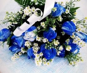 Buquê de 12 Rosas Azul